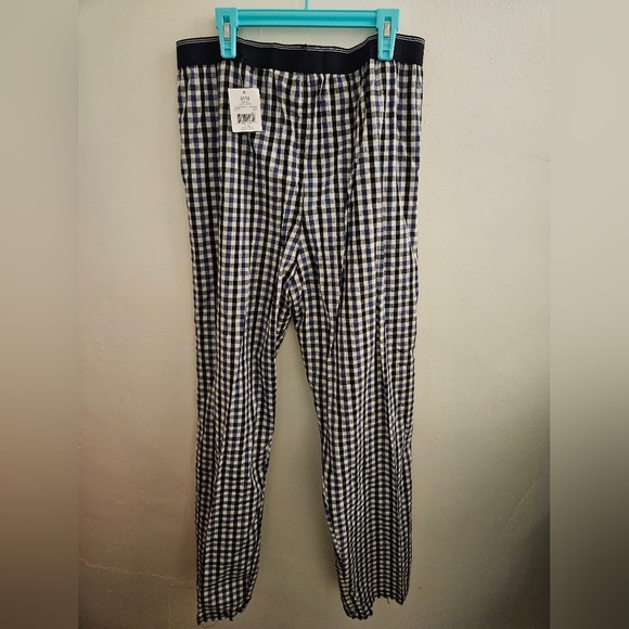 George Men's NWT Sleep Pajama Relax pj Pants Sleepwear Plaid Pattern Medium M bl - Picture 2 of 6